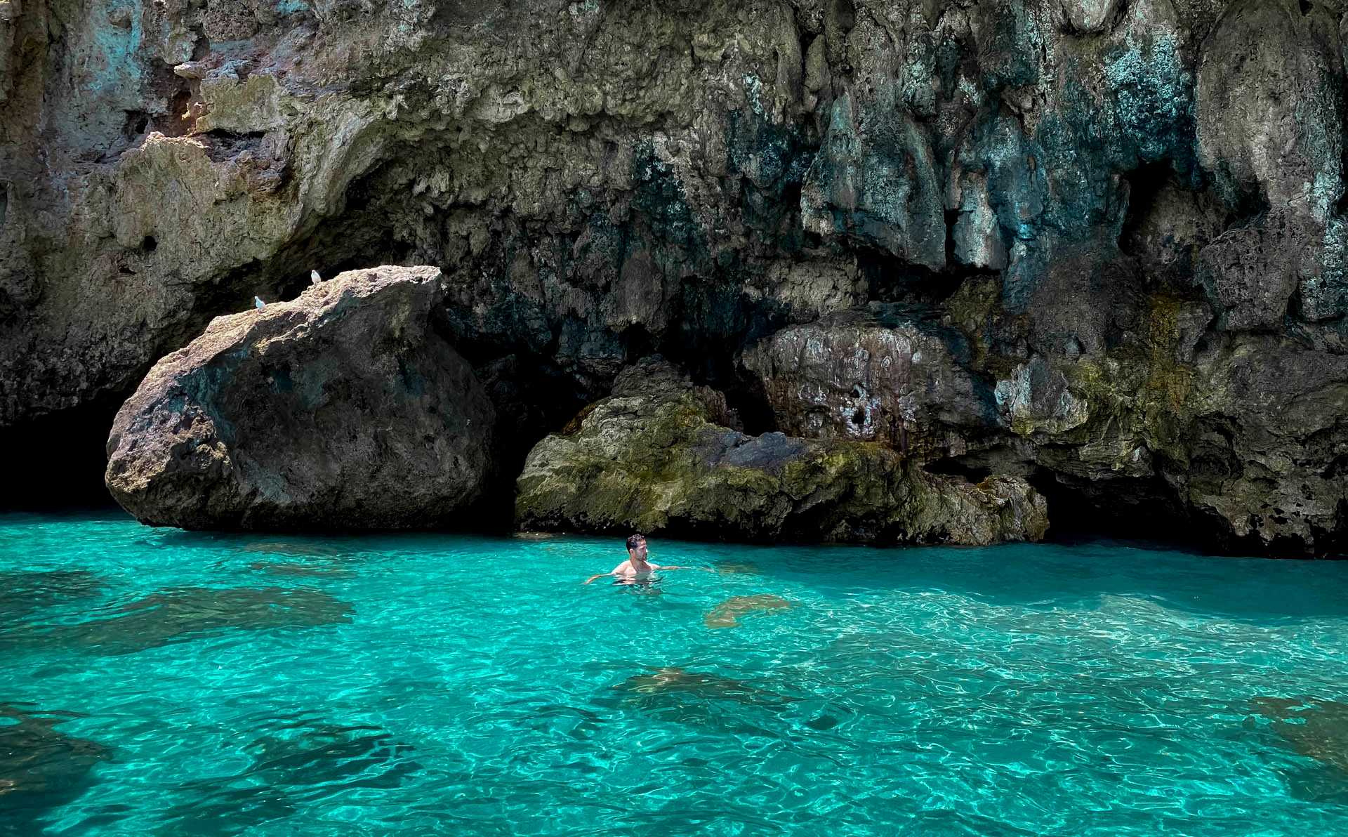 Maro cove with crystal-clear water